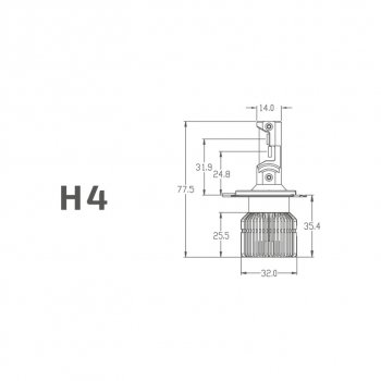 4 299 р. Лампа светодиодная 12V H4 P43t бокс (2шт.) MTF MTF dv04k5  с доставкой в г. Кемерово. Увеличить фотографию 7
