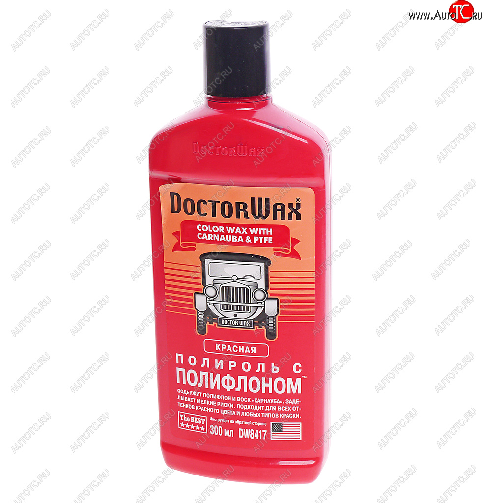 739 р. Полироль кузова с тефлоном красная 300мл DOCTOR WAX DOCTOR WAX dw8417  с доставкой в г. Кемерово
