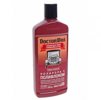 739 р. Полироль кузова с тефлоном темно-красная 300мл DOCTOR WAX DOCTOR WAX dw8425  с доставкой в г. Кемерово. Увеличить фотографию 1