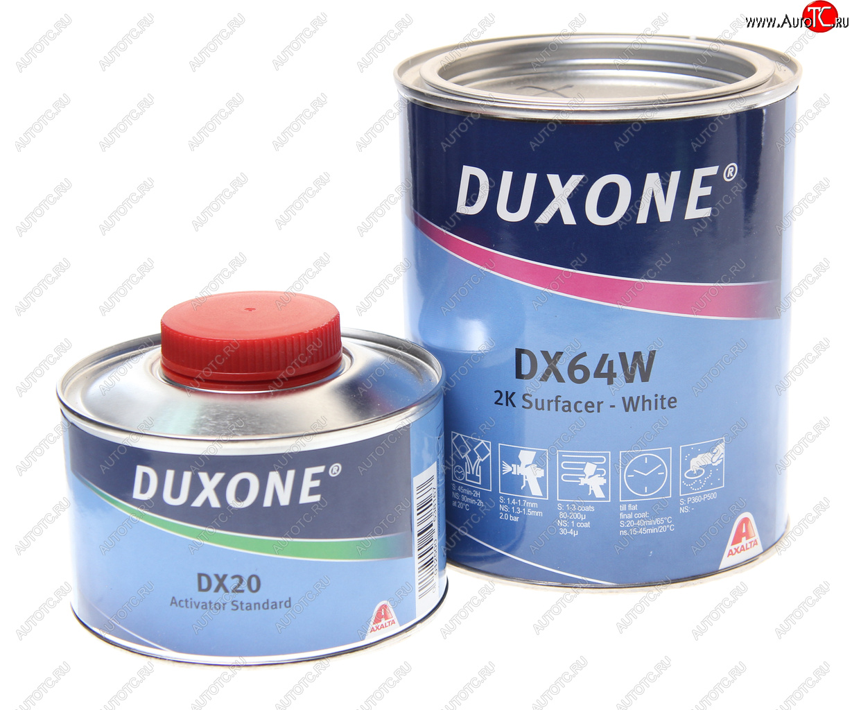 2 599 р. Грунт белый DX64W 1л с отвердителем DX20 0.25л DUXONE DU PONT dx64w1dx2002 DU PONT dx64w1dx2002  с доставкой в г. Кемерово