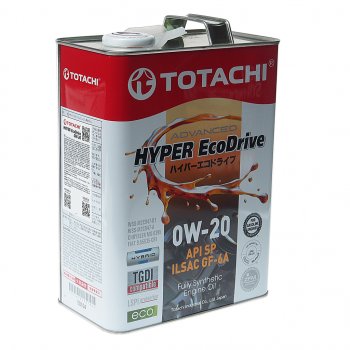 3 989 р. Масло моторное HYPER ECODRIVE SPGF-6A 0W20 синт.4л TOTACHI TOTACHI e0104  с доставкой в г. Кемерово. Увеличить фотографию 1
