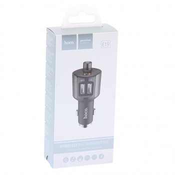 1 179 р. Устройство зарядное в прикуриватель с трансмиттером (bluetooth,hands free) HOCO HOCO e19 black HOCO e19 black  с доставкой в г. Кемерово. Увеличить фотографию 3