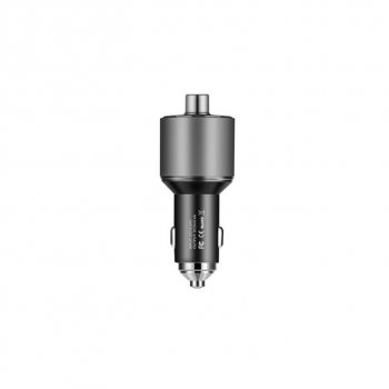 1 259 р. Устройство зарядное в прикуриватель с трансмиттером (bluetooth,hands free) HOCO HOCO e19 metal gray  с доставкой в г. Кемерово. Увеличить фотографию 3