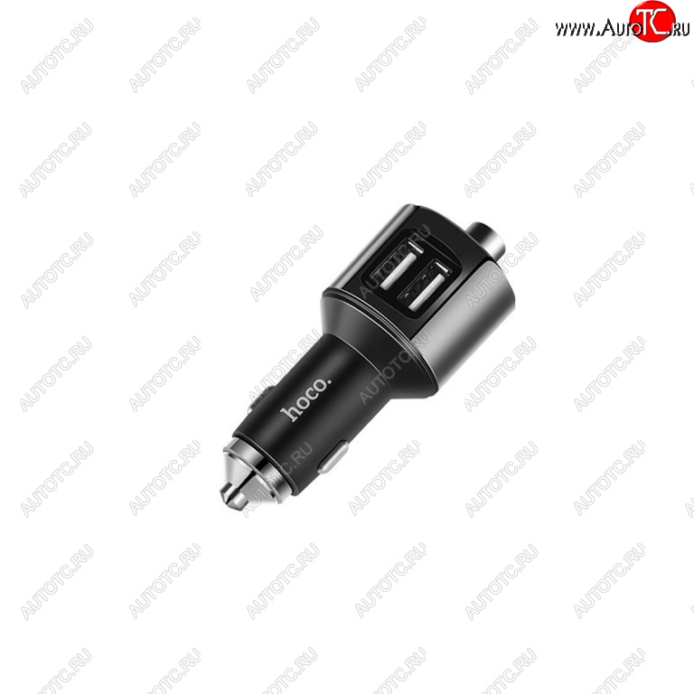 1 259 р. Устройство зарядное в прикуриватель с трансмиттером (bluetooth,hands free) HOCO HOCO e19 metal gray  с доставкой в г. Кемерово