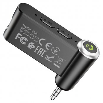 669 р. Адаптер Bluetooth автомобильный универсальный HOCO HOCO e58 black  с доставкой в г. Кемерово. Увеличить фотографию 4