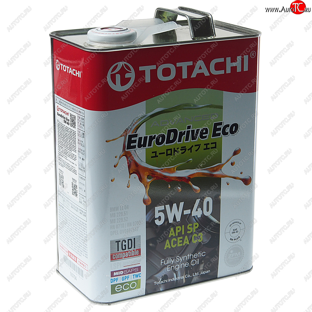 5 749 р. Масло моторное EURODRIVE ECO C3SP 5W40 синт.4л TOTACHI TOTACHI e6704  с доставкой в г. Кемерово