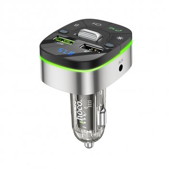 1 289 р. Устройство зарядное в прикуриватель с трансмиттером (bluetooth,hands free) HOCO HOCO e71 jazz black HOCO e71 jazz black  с доставкой в г. Кемерово. Увеличить фотографию 1