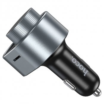 1 279 р. Устройство зарядное в прикуриватель с трансмиттером (bluetooth,hands free) HOCO HOCO e72 metal gray  с доставкой в г. Кемерово. Увеличить фотографию 5