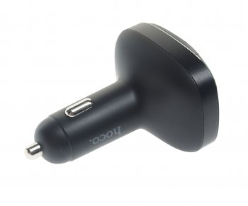 1 669 р. Устройство зарядное в прикуриватель с трансмиттером (bluetooth,hands free) HOCO HOCO e76 черный HOCO e76 черный  с доставкой в г. Кемерово. Увеличить фотографию 3