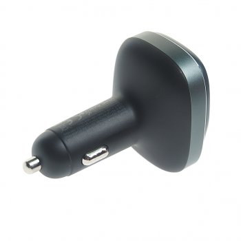 1 669 р. Устройство зарядное в прикуриватель с трансмиттером (bluetooth,hands free) HOCO HOCO e76 серый  с доставкой в г. Кемерово. Увеличить фотографию 3