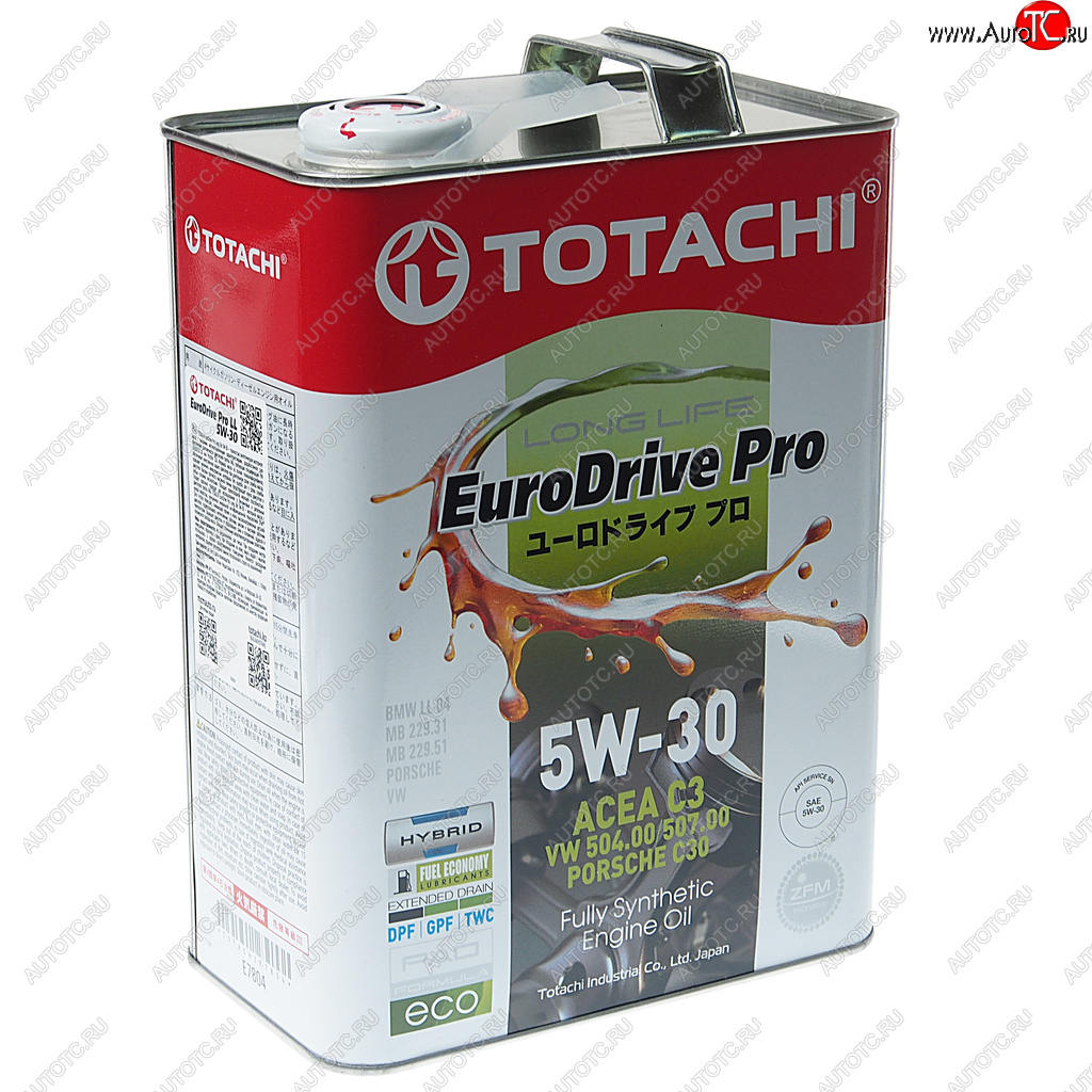 5 999 р. Масло моторное EURODRIVE PRO LL C3SN 5W30 синт.4л TOTACHI TOTACHI e7804  с доставкой в г. Кемерово