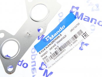 242 р. Прокладка коллектора HYUNDAI Atos (98-),Getz (02-) KIA Picanto (04-) выпускного (на 4 цил.) MANDO MANDO egemk00003  с доставкой в г. Кемерово. Увеличить фотографию 2