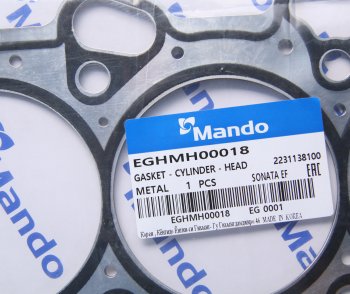 2 099 р. Прокладка головки блока HYUNDAI Sonata 4,5 (2.0),Santa Fe KIA Magentis (M) MANDO MANDO eghmh00018 MANDO eghmh00018  с доставкой в г. Кемерово. Увеличить фотографию 2