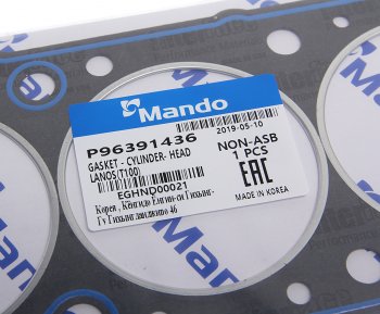 399 р. Прокладка головки блока CHEVROLET Lanos (97-) (1.6 DOHC) (AF) MANDO MANDO eghnd00021  с доставкой в г. Кемерово. Увеличить фотографию 2
