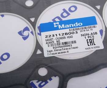 1 579 р. Прокладка головки блока HYUNDAI Solaris (1.41.6),i30 (1.41.6) KIA Ceed (12-) (1.41.6) (AF) MANDO MANDO eghnh00063  с доставкой в г. Кемерово. Увеличить фотографию 2
