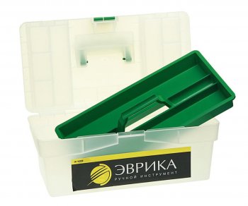 759 р. Ящик для инструмента 420х220х180мм прозрачный ЭВРИКА ЭВРИКА er-10338  с доставкой в г. Кемерово. Увеличить фотографию 2
