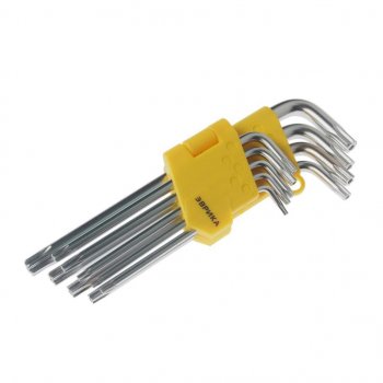 469 р. Набор ключей TORX T10-Т50 Г-образных удлиненных 9 предметов ЭВРИКА ЭВРИКА er-15109lt  с доставкой в г. Кемерово. Увеличить фотографию 2