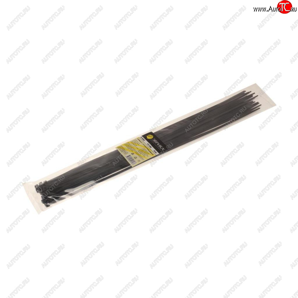 138 р. Хомут-стяжка 450х5.0 пластик черный (25шт.) ЭВРИКА ЭВРИКА er-15452  с доставкой в г. Кемерово