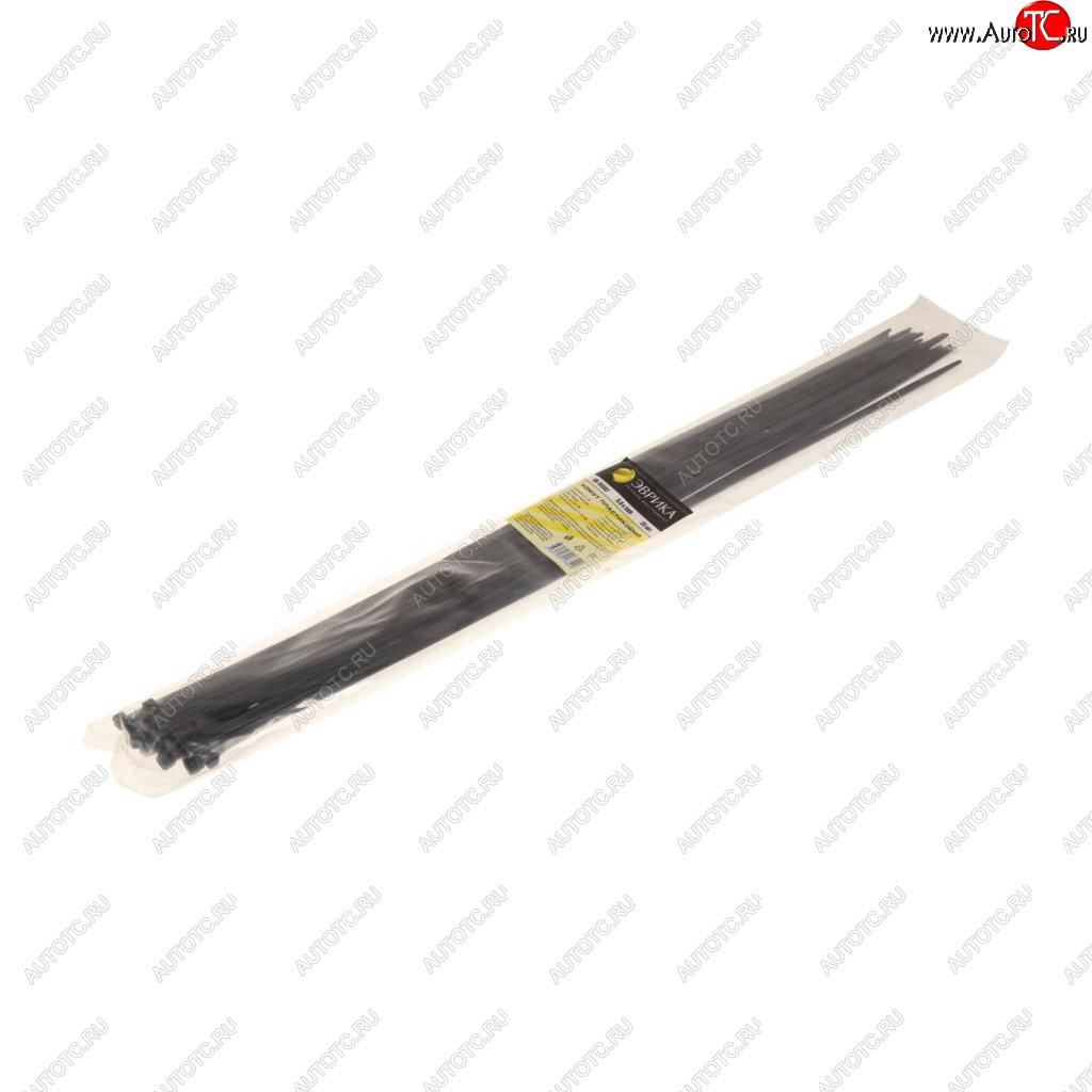144 р. Хомут-стяжка 500х5.0 пластик черный (25шт.) ЭВРИКА ЭВРИКА er-15502  с доставкой в г. Кемерово