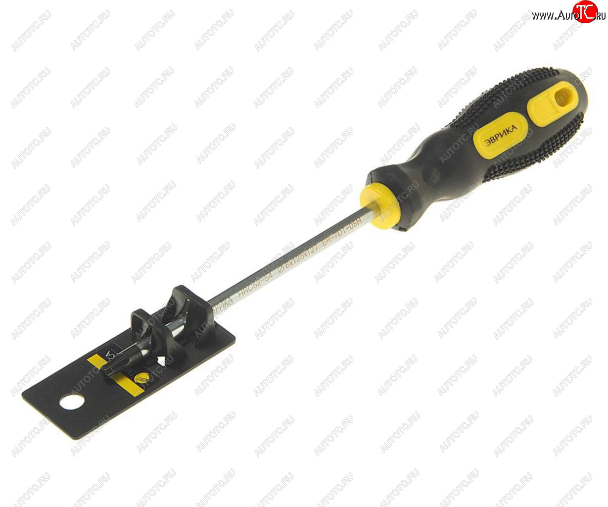 59 р. Отвертка TORX T27х125мм магнитная с противоскользящей ручкой (с держателем) ЭВРИКА ЭВРИКА er-7dt-05h  с доставкой в г. Кемерово