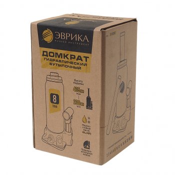 2 159 р. Домкрат бутылочный 8т 230-435мм с клапаном (ремкомплект) ЭВРИКА ЭВРИКА er-80081  с доставкой в г. Кемерово. Увеличить фотографию 2