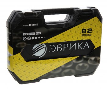 5 349 р. Набор инструментов 82 предмета слесарно-монтажный 14,12 6-ти гран. ЭВРИКА ЭВРИКА er-80082  с доставкой в г. Кемерово. Увеличить фотографию 5