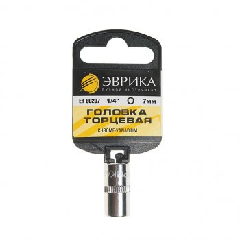 31 р. Головка торцевая 1/4 07мм с держателем ЭВРИКА ЭВРИКА er-90207h ЭВРИКА er-90207h  с доставкой в г. Кемерово. Увеличить фотографию 1