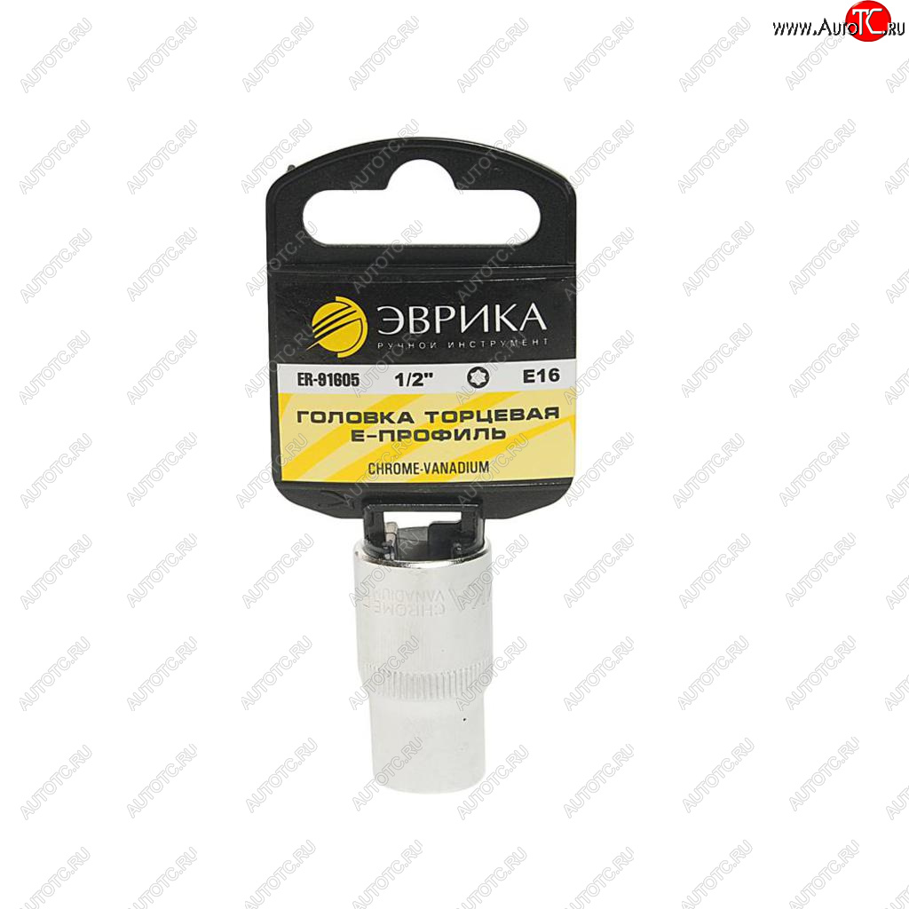 86 р. Головка торцевая 1/2 TORX E16 с держателем ЭВРИКА ЭВРИКА er-91605h ЭВРИКА er-91605h  с доставкой в г. Кемерово