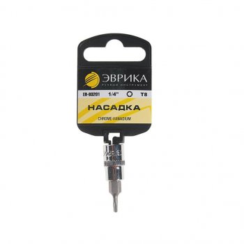 21 р. Бита-головка 1/4 TORX T8х37мм с держателем ЭВРИКА ЭВРИКА er-93201h ЭВРИКА er-93201h  с доставкой в г. Кемерово. Увеличить фотографию 1