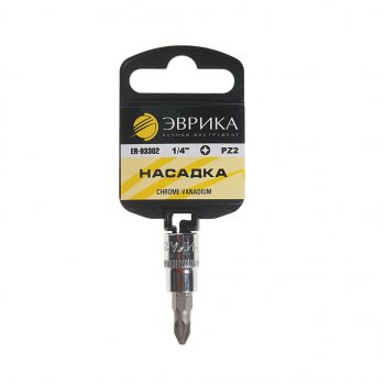 20 р. Бита-головка 14 POZIDRIVE PZ 2.0х37мм с держателем ЭВРИКА ЭВРИКА er-93302h  с доставкой в г. Кемерово. Увеличить фотографию 1