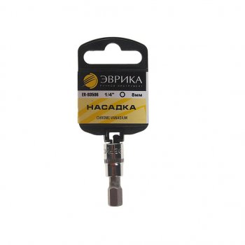 29 р. Бита-головка 1/4 HEX H8х37мм с держателем ЭВРИКА ЭВРИКА er-93506h ЭВРИКА er-93506h  с доставкой в г. Кемерово. Увеличить фотографию 1