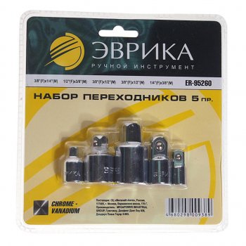 649 р. Набор переходников 5 предметов ЭВРИКА ЭВРИКА er-95260  с доставкой в г. Кемерово. Увеличить фотографию 1
