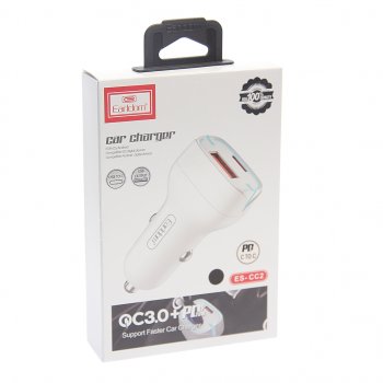 619 р. Устройство зарядное в прикуриватель 1USB + 1 Type C 12V кабель USB Type C EARLDOM EARLDOM es-cc2c black  с доставкой в г. Кемерово. Увеличить фотографию 3