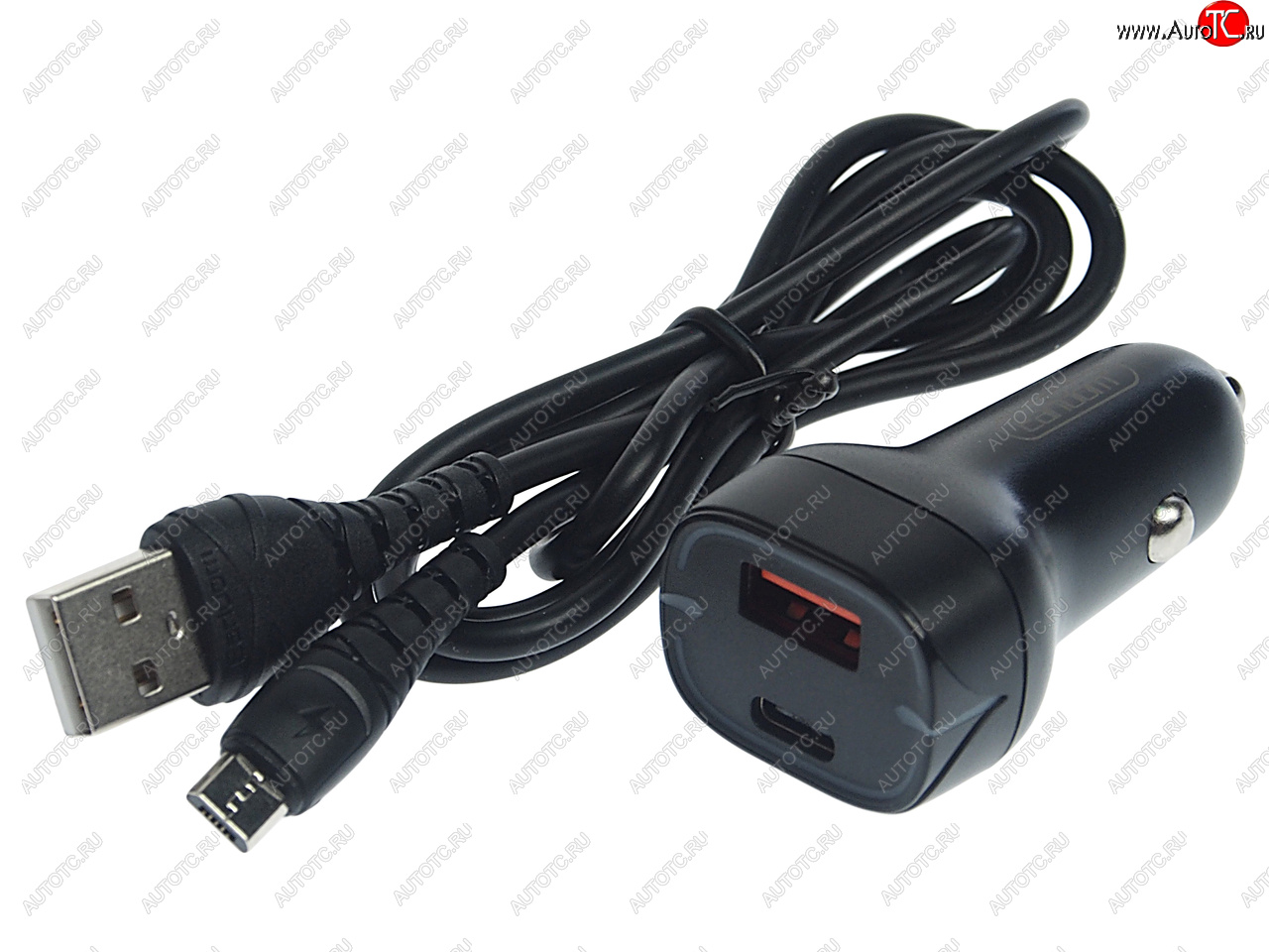 539 р. Устройство зарядное в прикуриватель 1USB 12V кабель micro USB EARLDOM EARLDOM es-cc2m black  с доставкой в г. Кемерово