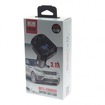 959 р. Устройство зарядное в прикуриватель с трансмиттером (bluetooth,hands free) EARLDOM EARLDOM et-m29 black  с доставкой в г. Кемерово. Увеличить фотографию 3