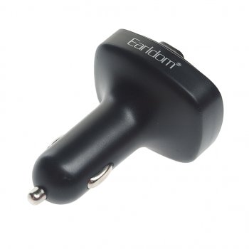899 р. Устройство зарядное в прикуриватель с трансмиттером (bluetooth,hands free) EARLDOM EARLDOM et-m71 black  с доставкой в г. Кемерово. Увеличить фотографию 2