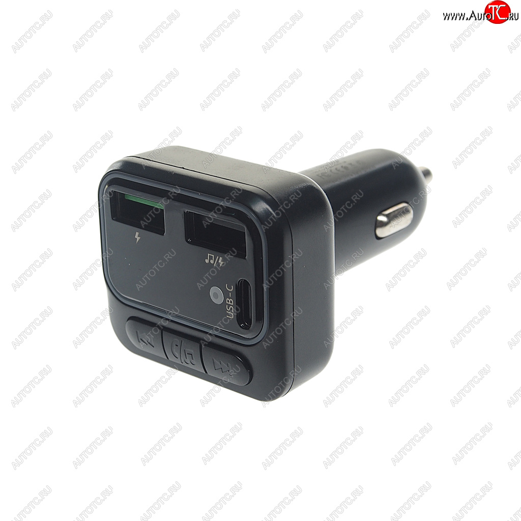 969 р. Устройство зарядное в прикуриватель с трансмиттером (bluetooth,hands free) EARLDOM EARLDOM et-m96 black  с доставкой в г. Кемерово