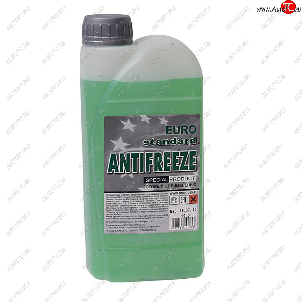 245 р. Антифриз зеленый -35C 1л EURO STANDARD EURO STANDARD eurogrn1  с доставкой в г. Кемерово