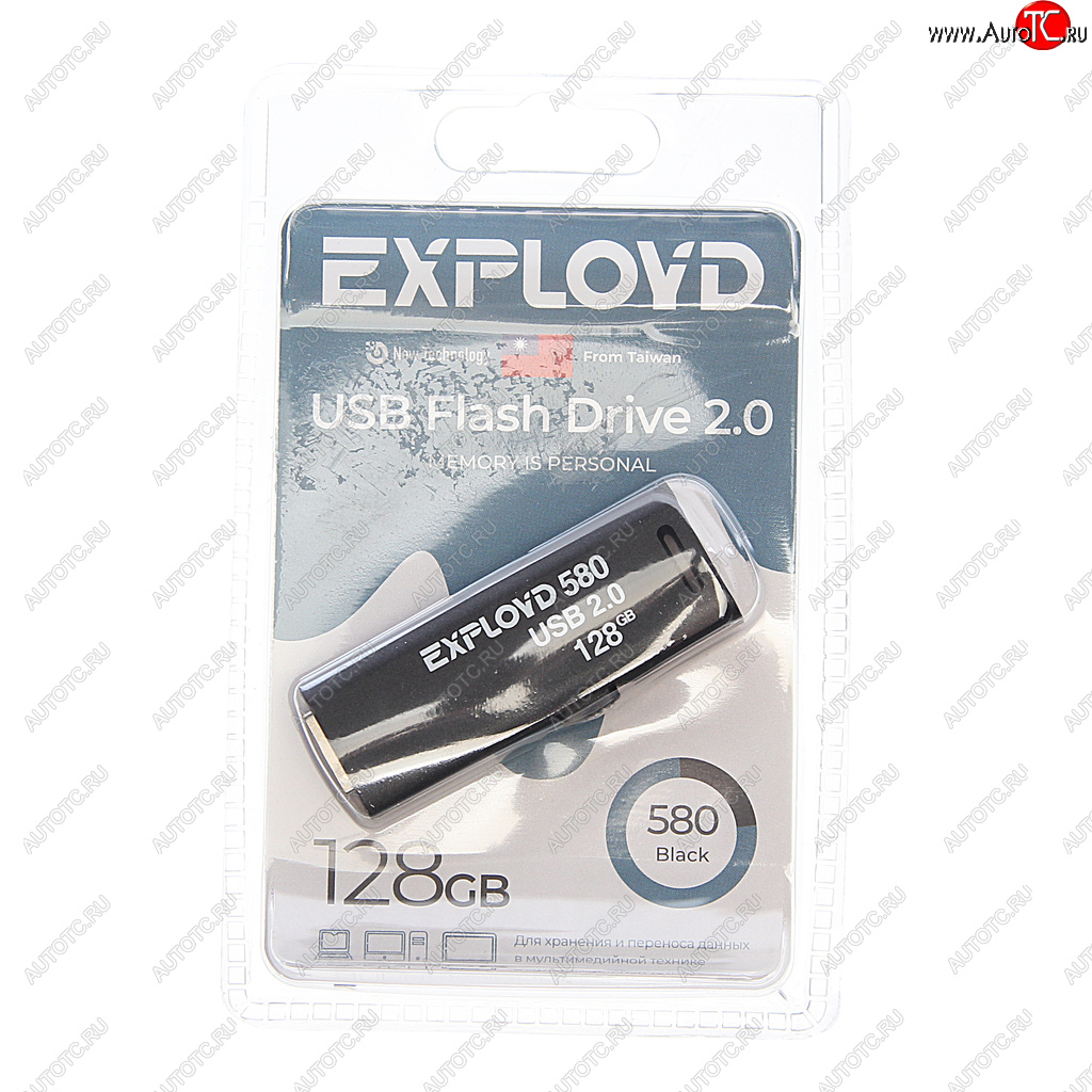 789 р. Карта памяти USB 128GB EXPLOYD EXPLOYD ex-128gb-580-black  с доставкой в г. Кемерово
