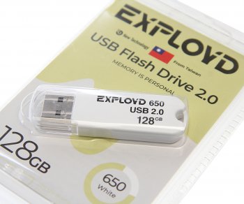 899 р. Карта памяти USB 128GB EXPLOYD EXPLOYD ex-128gb-650-white  с доставкой в г. Кемерово. Увеличить фотографию 2