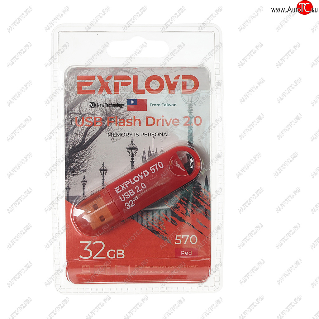 489 р. Карта памяти USB 32GB EXPLOYD EXPLOYD ex-32gb-570-red  с доставкой в г. Кемерово