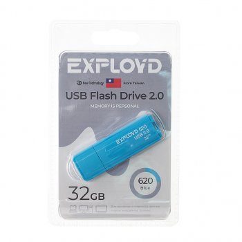 499 р. Карта памяти USB 32GB EXPLOYD EXPLOYD ex-32gb-620-blue  с доставкой в г. Кемерово. Увеличить фотографию 1