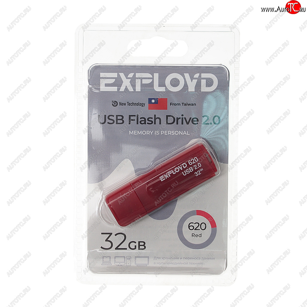 529 р. Карта памяти USB 32GB EXPLOYD EXPLOYD ex-32gb-620-red  с доставкой в г. Кемерово