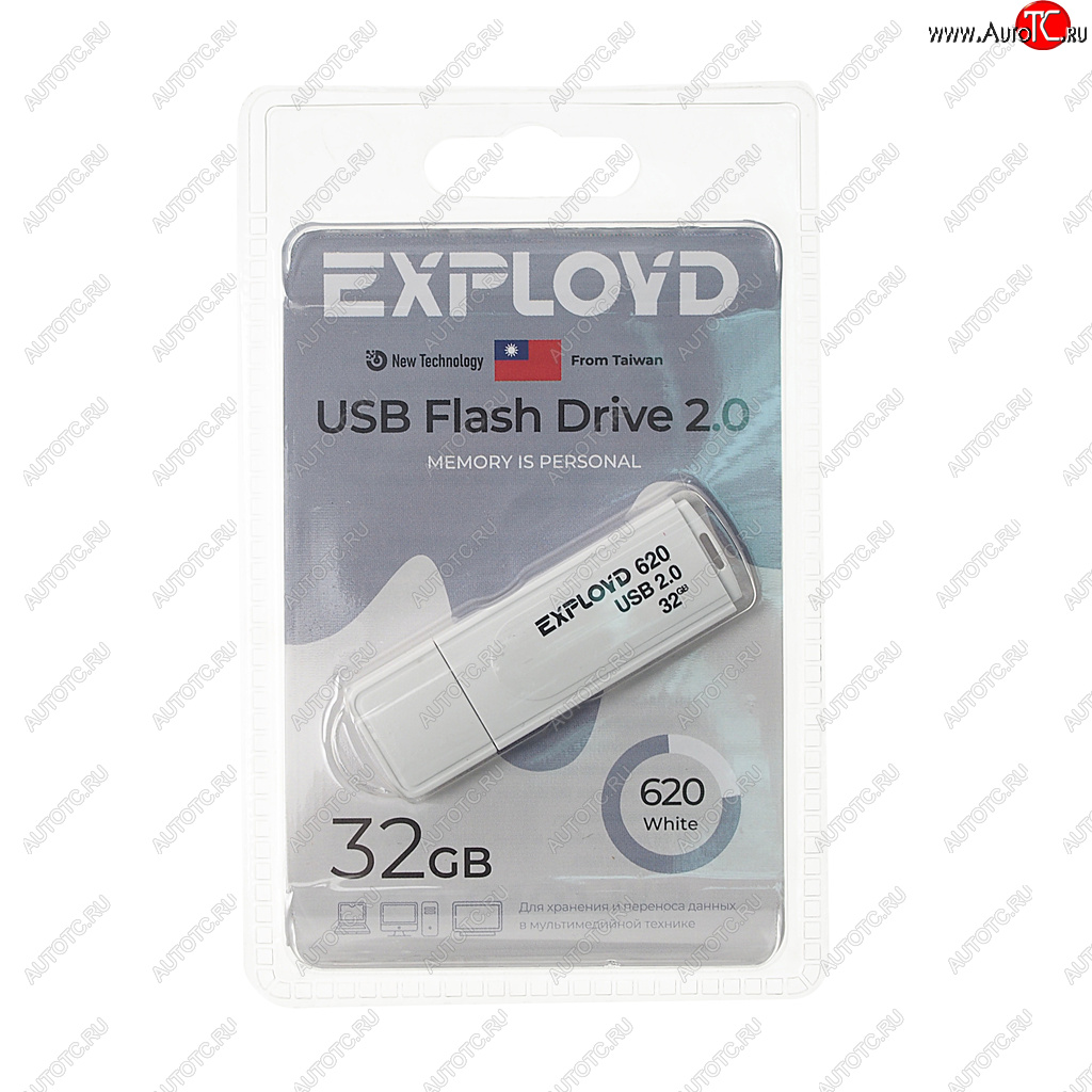 539 р. Карта памяти USB 32GB EXPLOYD EXPLOYD ex-32gb-620-white  с доставкой в г. Кемерово