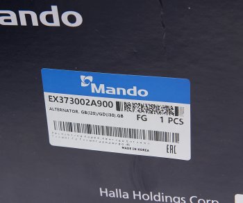 31 899 р. Генератор HYUNDAI i40 (15-),Elantra (16-) (1.6 TCI) KIA Rio (14-) (1.41.6 TCI) MANDO MANDO ex373002a900  с доставкой в г. Кемерово. Увеличить фотографию 6