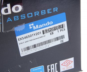 4 099 р. Амортизатор KIA Picanto (11-) передний левый газовый (high suspension) MANDO MANDO ex546501y201 MANDO ex546501y201  с доставкой в г. Кемерово. Увеличить фотографию 6