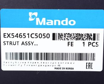 9 999 р. Амортизатор KIA Sorento (15-) передний левый газовый MANDO MANDO ex54651c5050 MANDO ex54651c5050  с доставкой в г. Кемерово. Увеличить фотографию 4