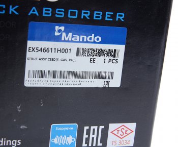4 999 р. Амортизатор KIA Ceed (06-) передний правый газовый MANDO MANDO ex546611h001  с доставкой в г. Кемерово. Увеличить фотографию 6