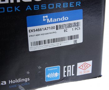 7 549 р. Амортизатор KIA Cerato (13-) передний правый газовый MANDO MANDO ex54661a7100 MANDO ex54661a7100  с доставкой в г. Кемерово. Увеличить фотографию 6
