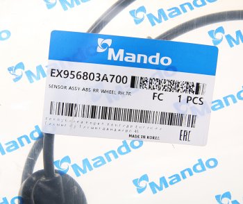 1 989 р. Датчик АБС HYUNDAI Trajet (04-) колеса переднего правого MANDO MANDO ex956803a700 MANDO ex956803a700  с доставкой в г. Кемерово. Увеличить фотографию 2